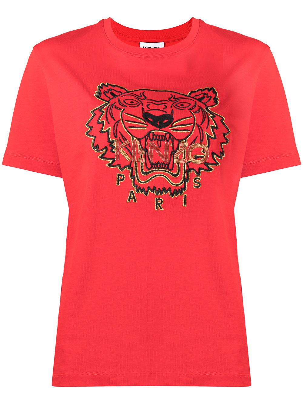 

Kenzo playera con bordado de Tigre - Rojo