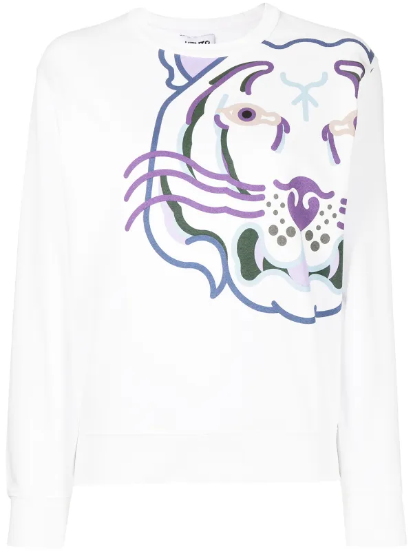 Kenzo tiger-print Sweatshirt - Farfetch