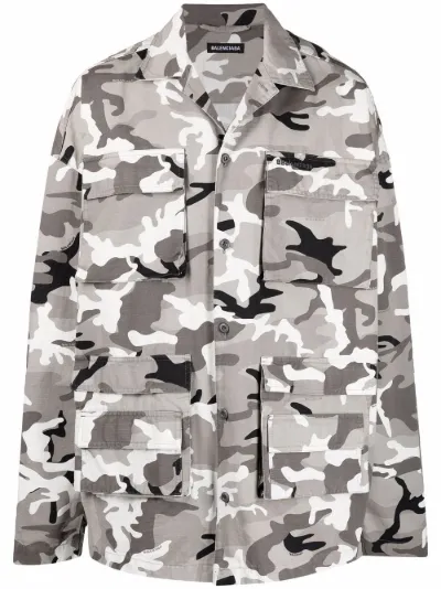 Balenciaga camouflage-print cargo shirt 