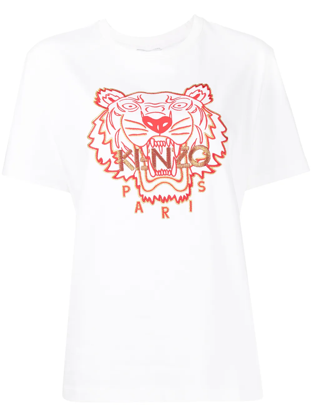 

Kenzo playera con bordado Tigre - Blanco