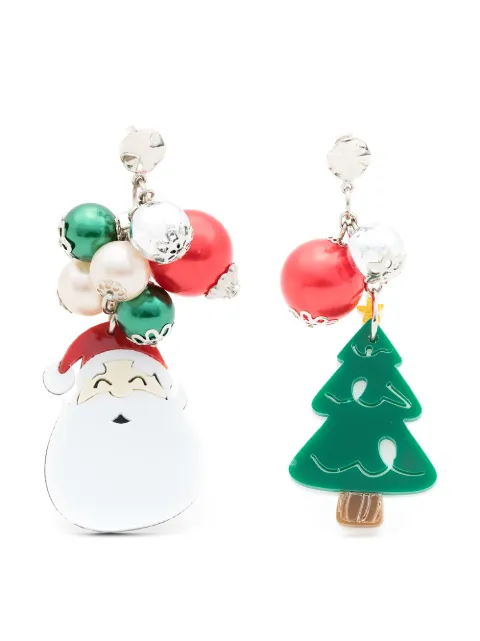 Amir Slama Christmas-motif asymmetric earrings