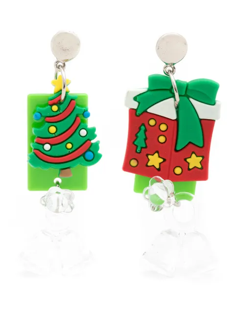 Amir Slama Christmas-motif asymmetric earrings 