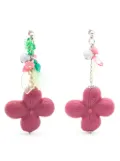 Amir Slama floral-appliqué drop earrings - Purple