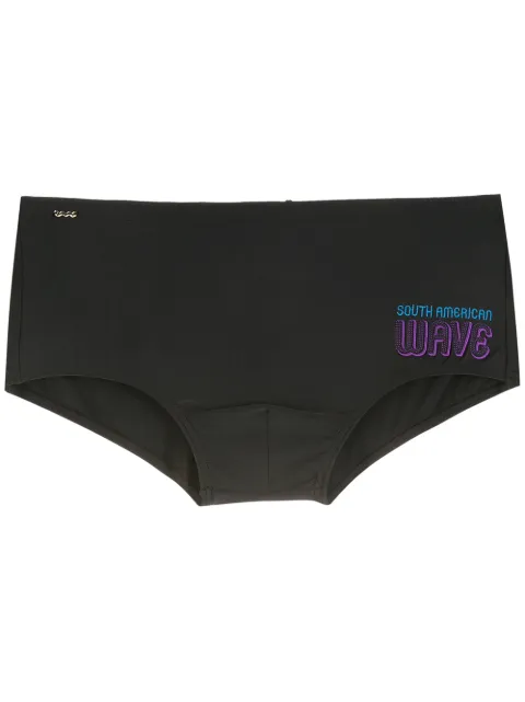 Amir Slama logo-print swim trunks