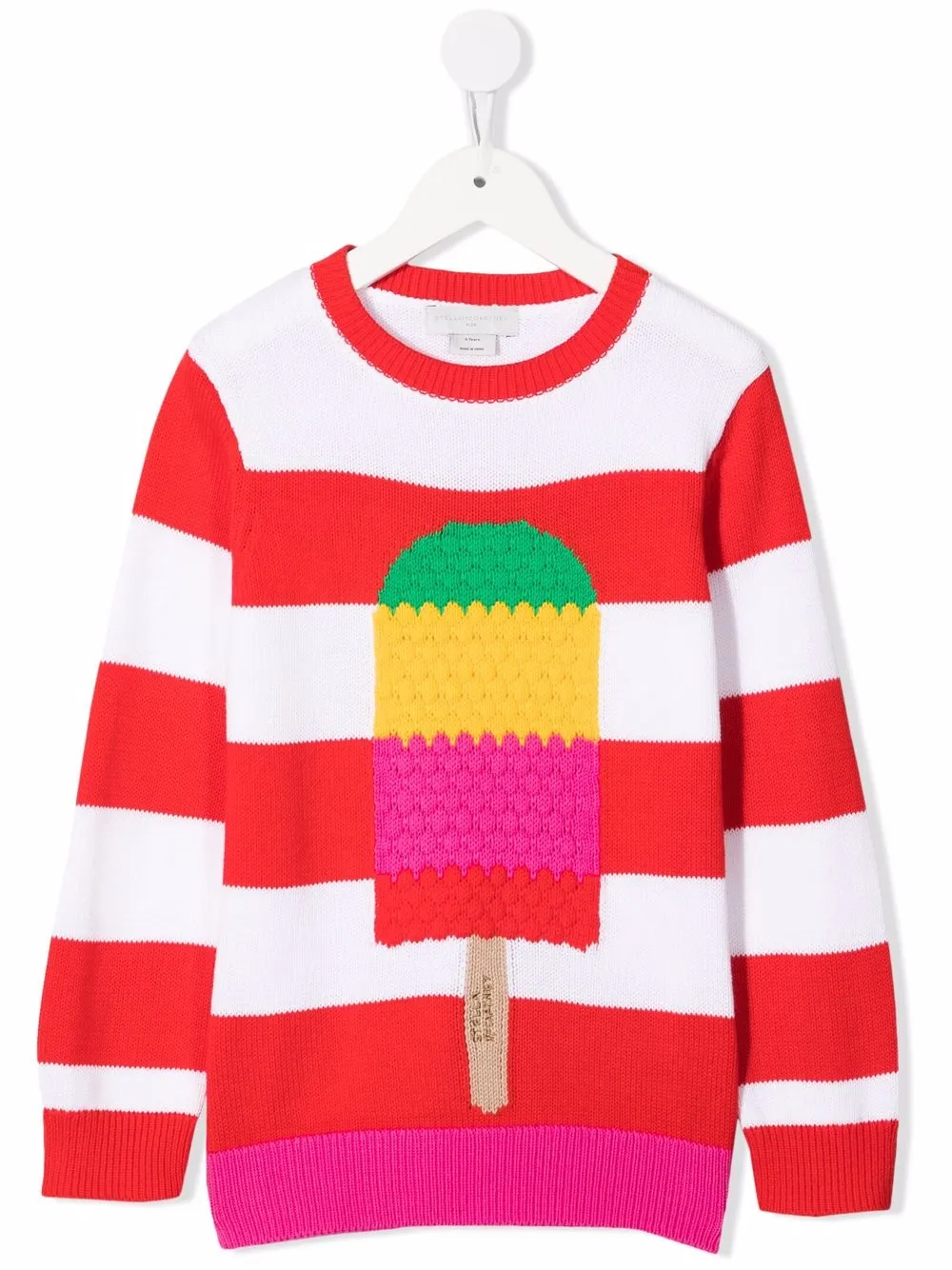 

Stella McCartney Kids suéter con motivo de rayas - Blanco