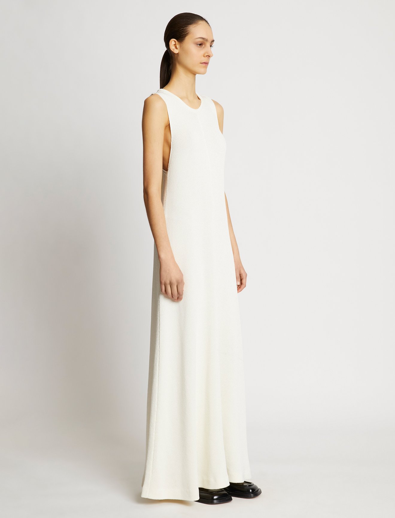 Twist Back Viscose Crepe Knit Dress #1