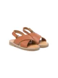 BabyWalker crossover strap sandals - Brown