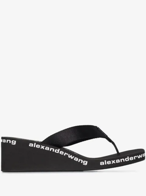 Alexander Wang flip flops con logo estampado