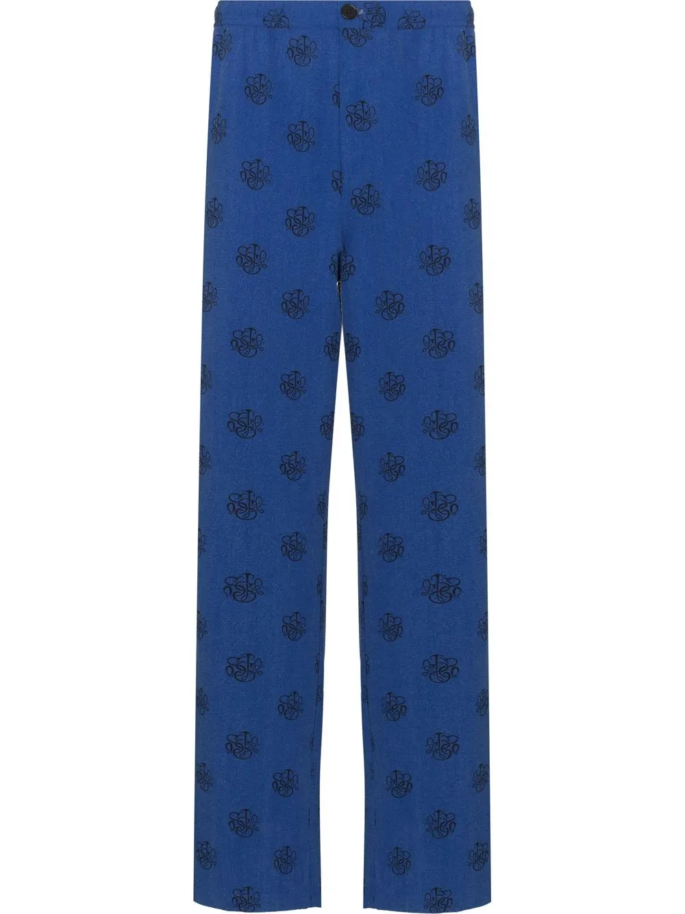 

Soulland pantalones Fadi con monograma estampado - Azul