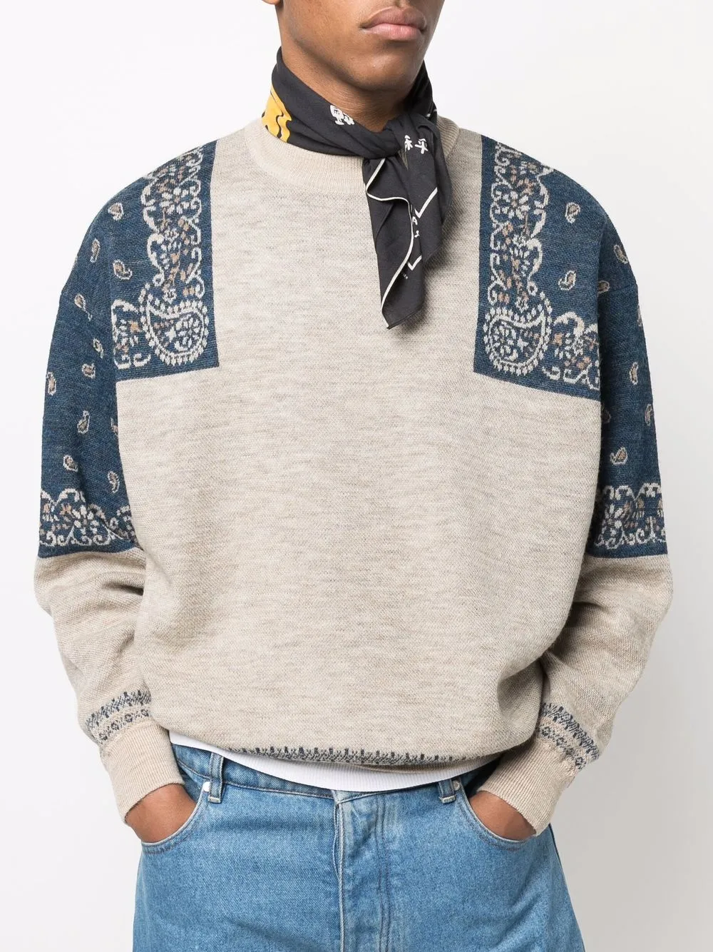 фото Kapital шарф тонкой вязки с графичным принтом