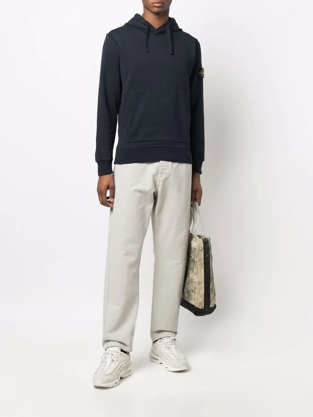 Stone Island Hoodie met logopatch - Blauw