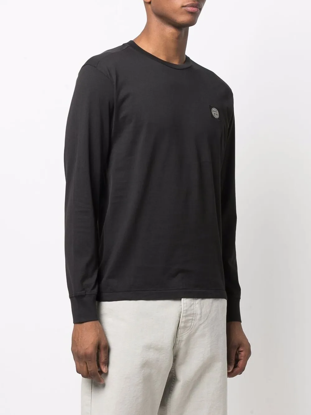 фото Stone island футболка с длинными рукавами и нашивкой-логотипом