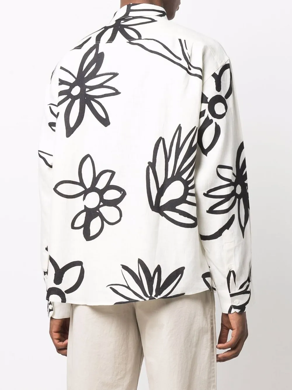 фото Jacquemus рубашка с длинными рукавами и цветочным принтом