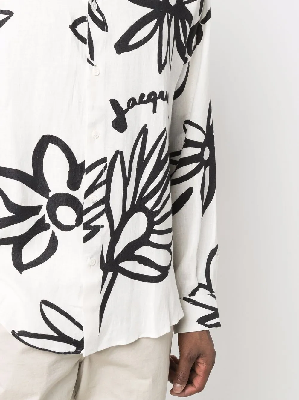 фото Jacquemus рубашка с длинными рукавами и цветочным принтом