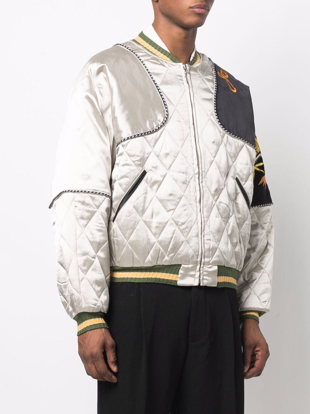 Kapital quilted patchwork bomber jacket