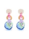 Amir Slama floral-motif drop earrings - Blue