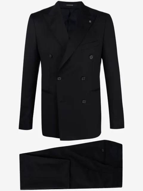 Tagliatore fitted double-breasted suit