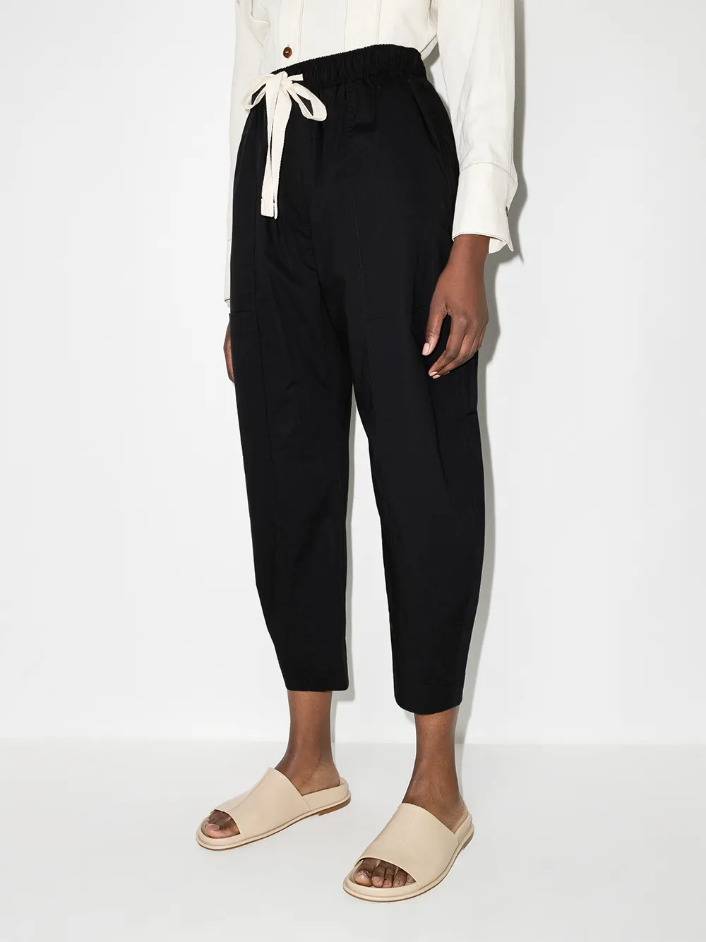 Lee Mathews Broek met trekkoord - Zwart