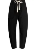 Lee Mathews drawstring cropped cotton trousers - Black
