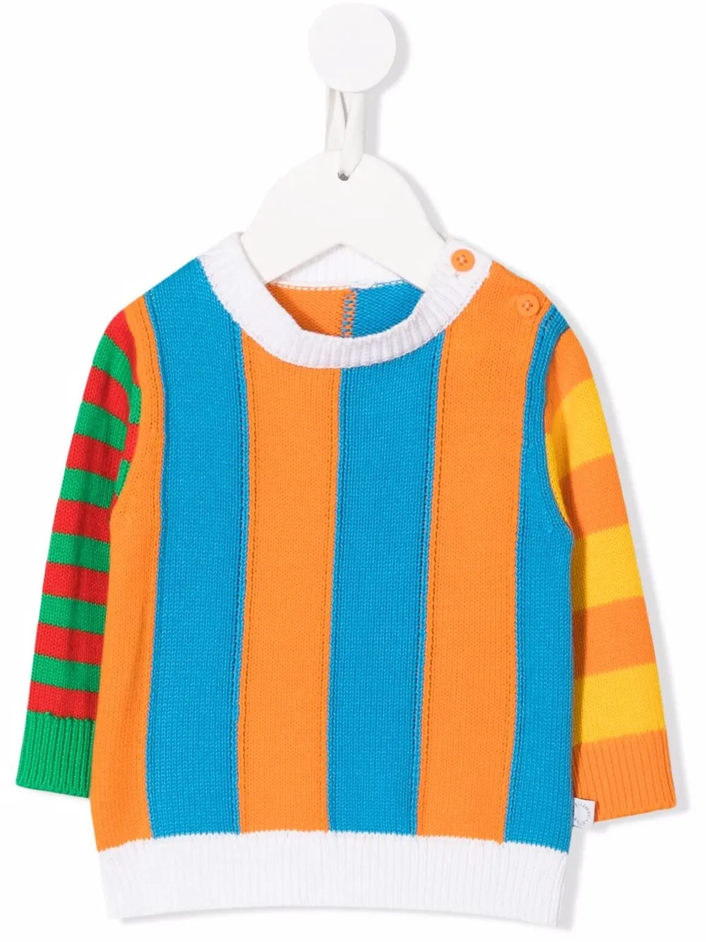 

Stella McCartney Kids suéter con motivo de rayas - Naranja