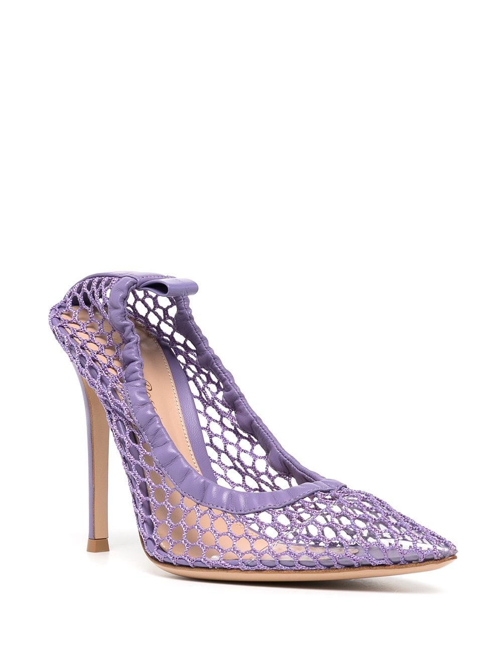 Gianvito Rossi Alisia pumps met mesh detail - Paars