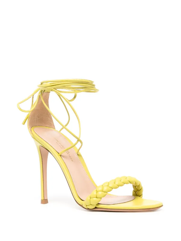 yellow tie sandals