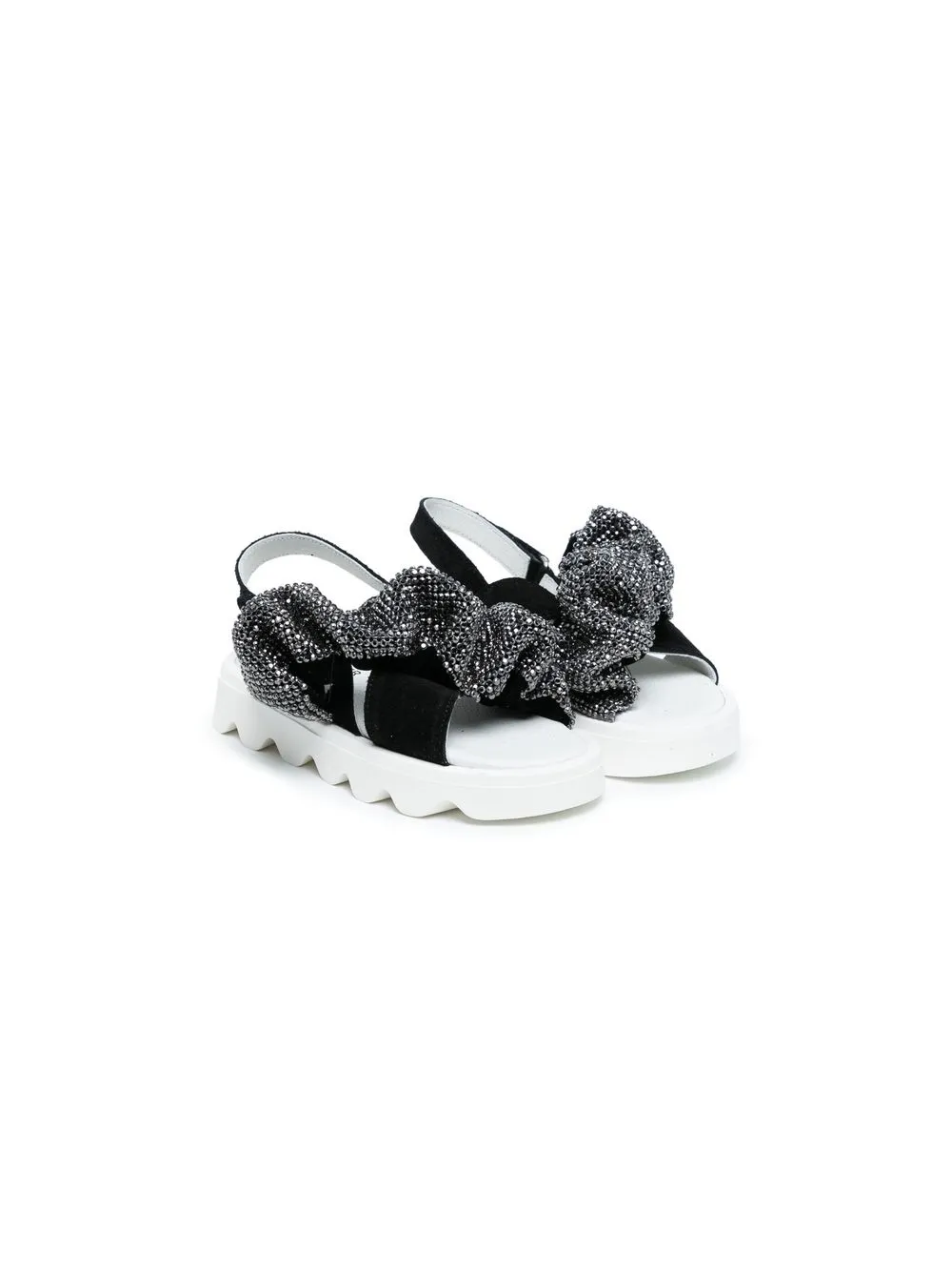 

BabyWalker crystal-embellished strap sandals - Black