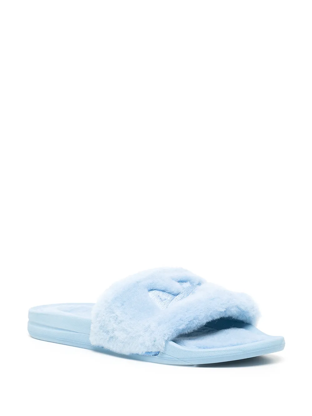 фото Apl: athletic propulsion labs logo shearling slides