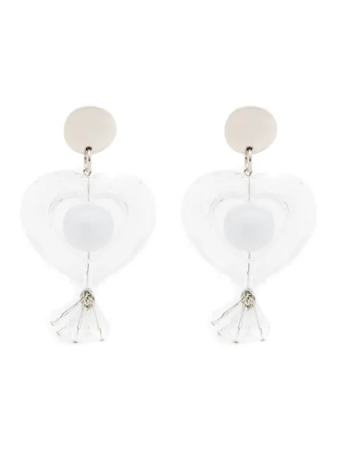 Amir Slama heart-motif drop earrings 