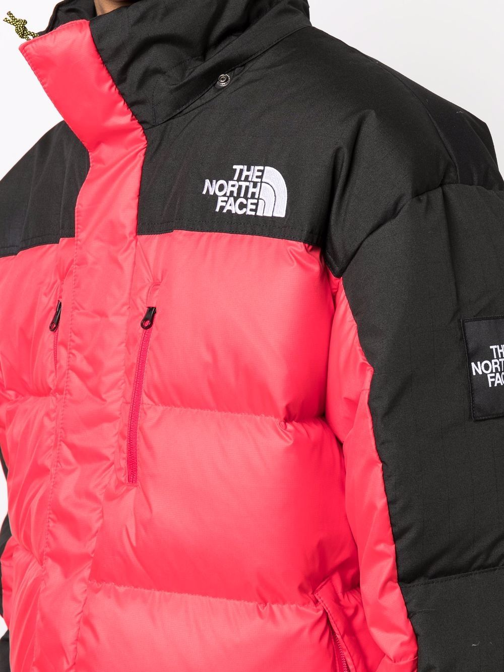 фото The north face двухцветный пуховик