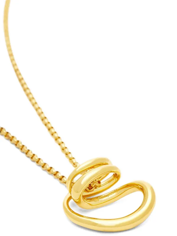 Charlotte Chesnais Round Trip Pendant Necklace | Gold | FARFETCH OM