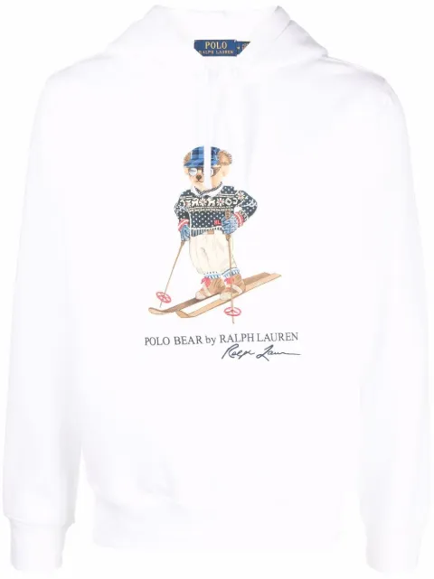 polo hoodie white
