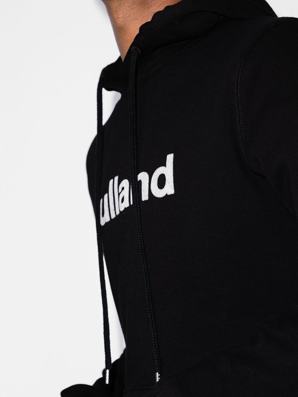 Shop Soulland Goodie Logo-print Cotton Hoodie In Black
