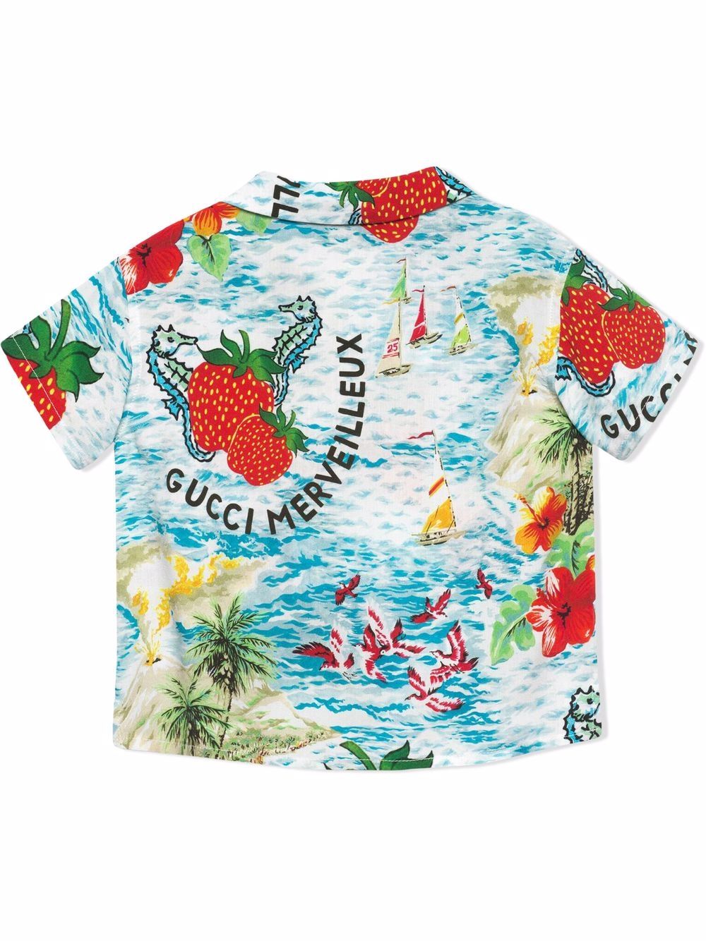 草莓印花衬衫