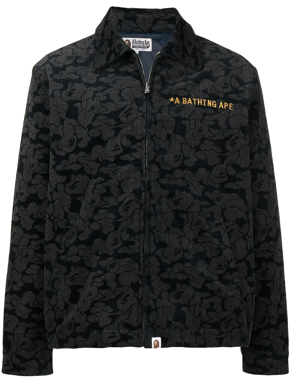 A BATHING APE® graphic-print Corduroy Jacket - Farfetch