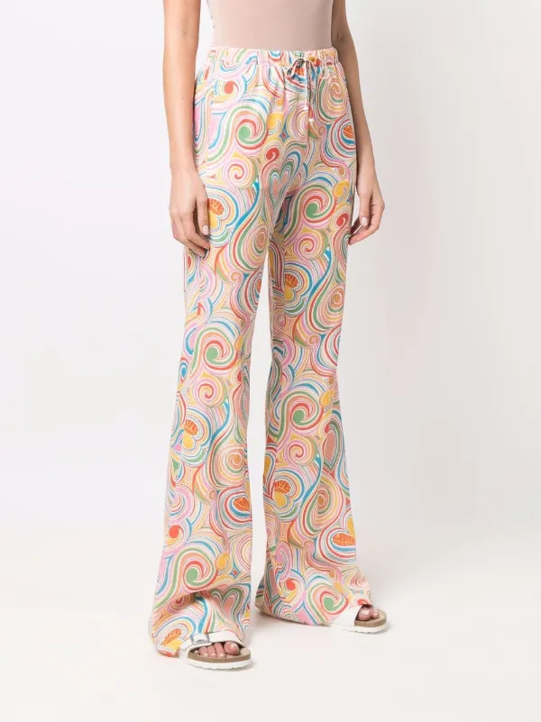 Love Moschino graphic-print Flared Leg 