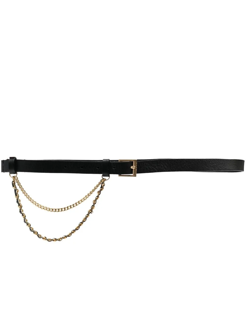 

Zadig&Voltaire cinturón con detalle de cadena - Negro
