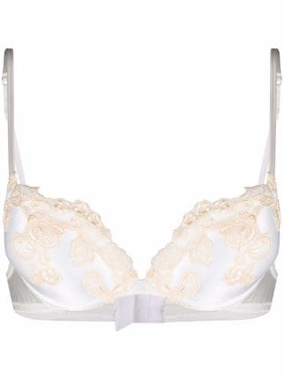 La Perla lace-appliqué Silk Bra - Farfetch