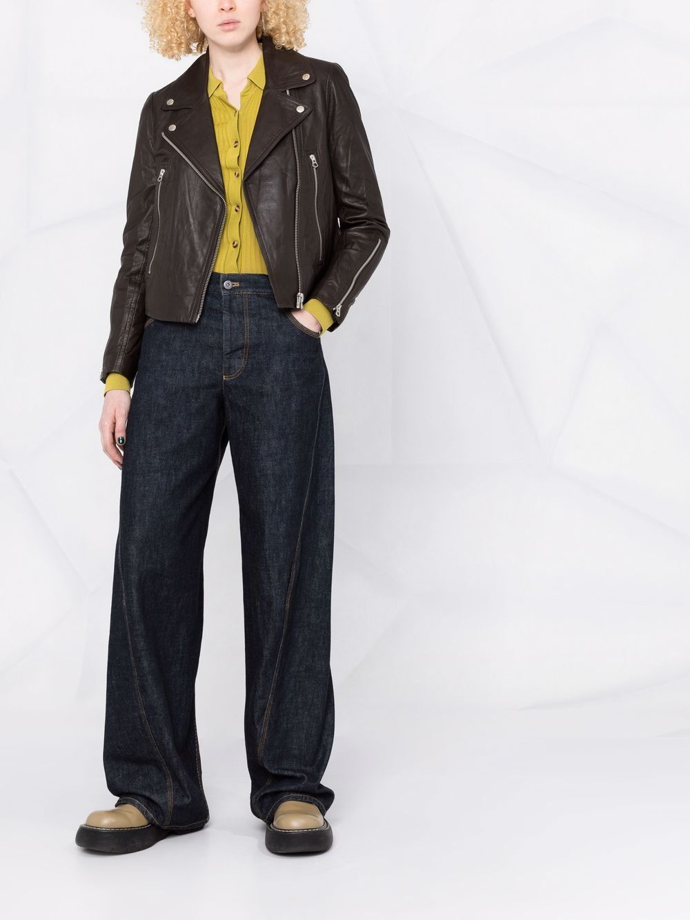 Shop Rag & Bone Mack Biker Jacket In Braun