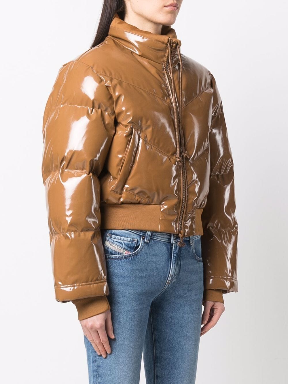 Diesel Cropped Puffer Jacket - Farfetch