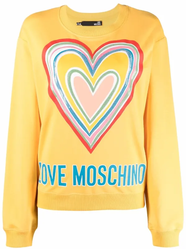 love moschino heart logo sweatshirt