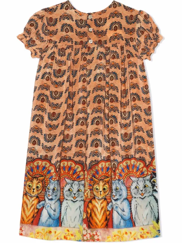 Dolce & gabbana cat print dress hotsell