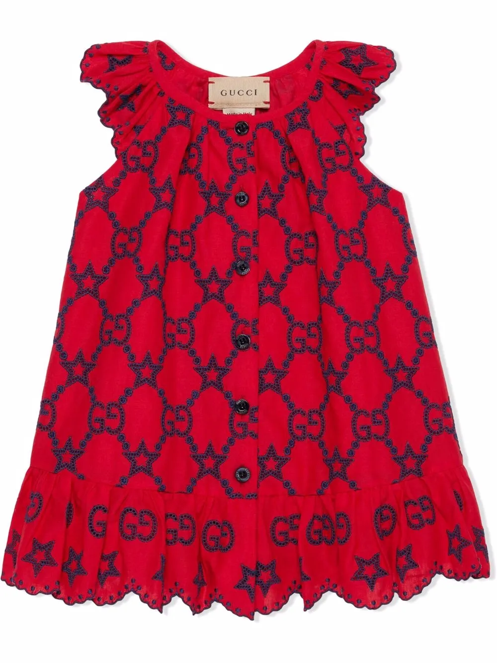 Gucci Kids グッチ・キッズ ロゴ インターシャ ワンピース 