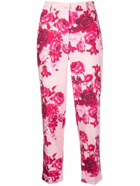 P.A.R.O.S.H. pantalones de vestir con estampado floral