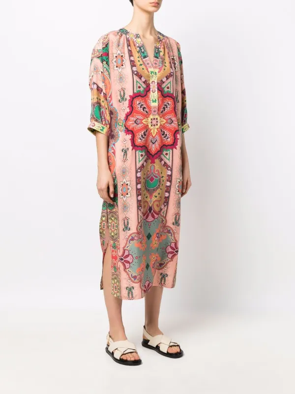 ETRO Habotai Silk Tunic Dress - Farfetch
