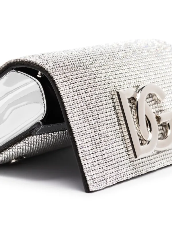 Dolce & Gabbana DG-logo crystal-embellished Shoulder Bag