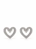 Swarovski Una crystal-embellished heart earrings - Silver