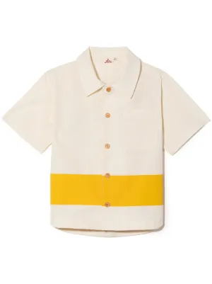 Yellow and white designer shirt Clearance