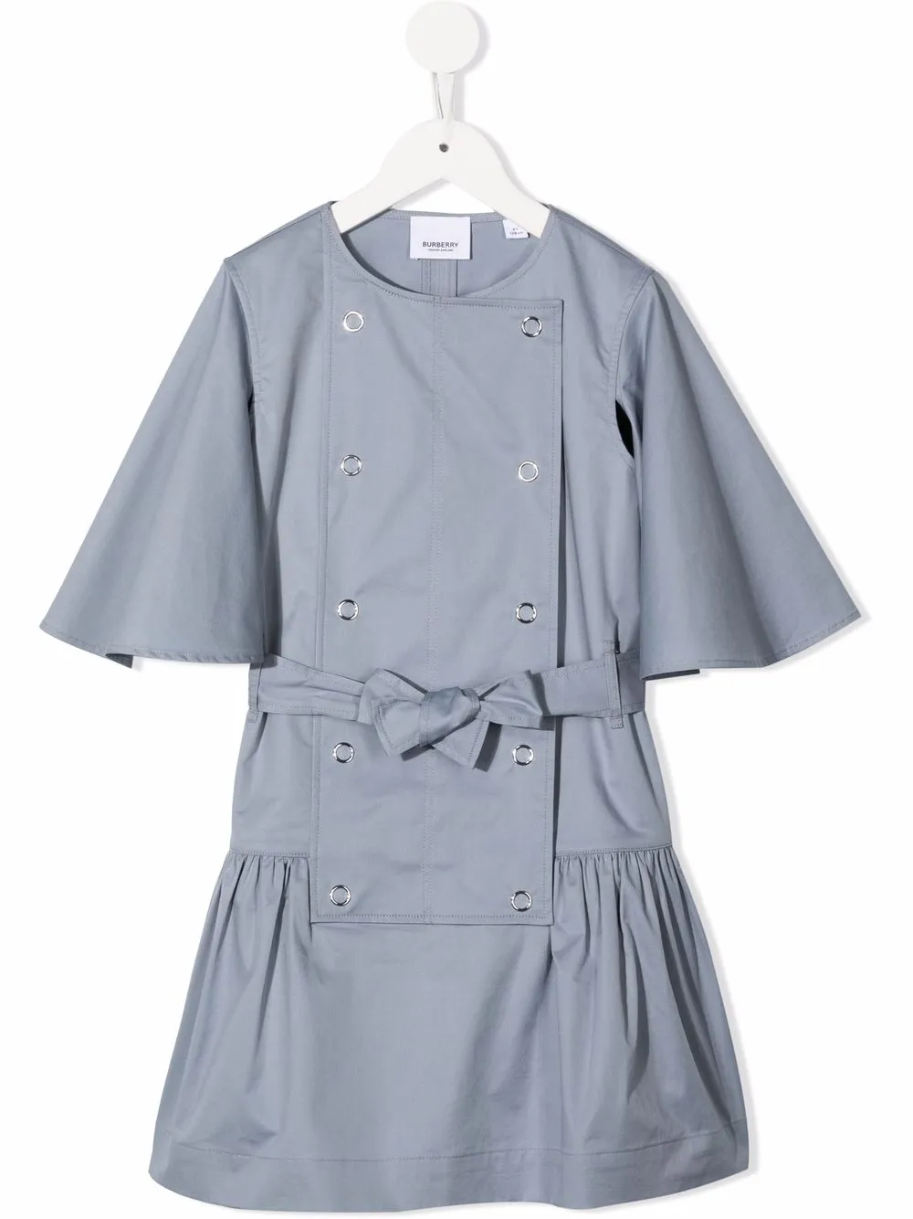 фото Burberry kids платье с короткими рукавами и оборками