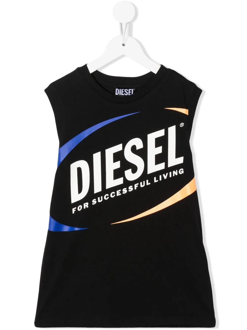 

Diesel Kids top con logo estampado - Negro